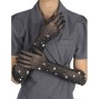 SUBBLIME - 957469SHINE TRANSPARENT GLOVES BLACK S/M