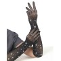 SUBBLIME - 957469SHINE TRANSPARENT GLOVES BLACK S/M