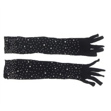 SUBBLIME - 957469 LUVAS TRANSPARENTES SHINE PRETAS S/M
