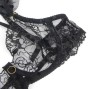 SUBBLIME - 957490 SPITZEN-BH UND STRUMPFBAND-SET SCHWARZ L/XL