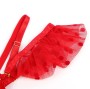 SUBBLIME - 957513 COMPLETO REGGISENO E GIARRETTIERA IN PIZZO ROSSO L/XL