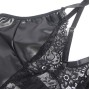 SUBBLIME - 957537 LEDERKLEID MIT BLUMENSPITZE SCHWARZ L/XL