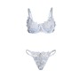 SUBBLIME - 957629 FLOWER EMBROIDERED BRA AND PANTIES SET SKY BLUE S/M