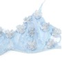 SUBBLIME - 957629 FLOWER EMBROIDERED BRA AND PANTIES SET SKY BLUE S/M