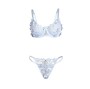 SUBBLIME - 957636 FLOWER EMBROIDERED BRA AND PANTIES SET SKY BLUE L/XL