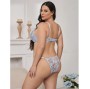 SUBBLIME - 957636 FLOWER EMBROIDERED BRA AND PANTIES SET SKY BLUE L/XL