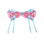 SUBBLIME - 957643 BH- UND STRUMPFGÜRTEL-SET MIT BLUMENSTICKEREI ROSA S/M