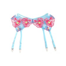 SUBBLIME - 957650 SET REGGISENO E CINTURA RICAMO FIORI ROSA L/XL