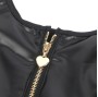 SUBBLIME - 957667 VESTIDO DE COURO COM ZÍPER DE CORAÇÃO PRETO S/M