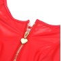 SUBBLIME - 957681 HEART ZIPPER LEATHER DRESS RED S/M