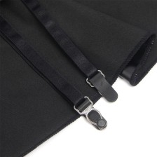 SUBBLIME - 957711 VESTIDO DE COURO COM ZÍPER DE RENDA PRETO L/XL