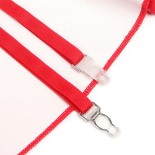 SUBBLIME - 957735 ABITO IN PELLE CON ZIP E PIZZO ROSSO L/XL