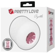 PRETTY LOVE - MASTURBATORE MASCHILE BIANCO CRYSTLE