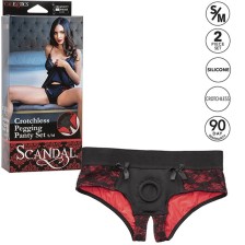 CALEXOTICS - SCANDAL ENSEMBLE DE CULOTTES SANS ENTREJAMBE AVEC GODE TAILLE S/M