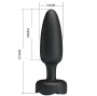 PRETTY LOVE - TARION ANAL PLUG WITH LED LIGHT BLACK 12.5 CM
