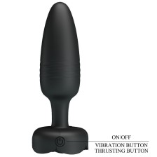 PRETTY LOVE - TARION PLUG ANALE CON LUCE LED NERO 12,5 CM