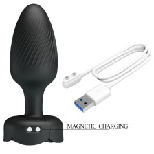 PRETTY LOVE - VARIAN ANAL PLUG WITH LED LIGHT BLACK 10.8 CM