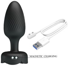 PRETTY LOVE - OSBORN PLUG ANALE CON LUCE LED NERO 9,8 CM