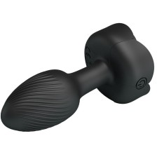 PRETTY LOVE - PLUG ANAL OLMAN AVEC LUMIÈRE LED NOIR 8,8 CM