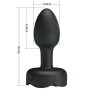 PRETTY LOVE - PLUG ANAL OLMAN AVEC LUMIÈRE LED NOIR 8,8 CM