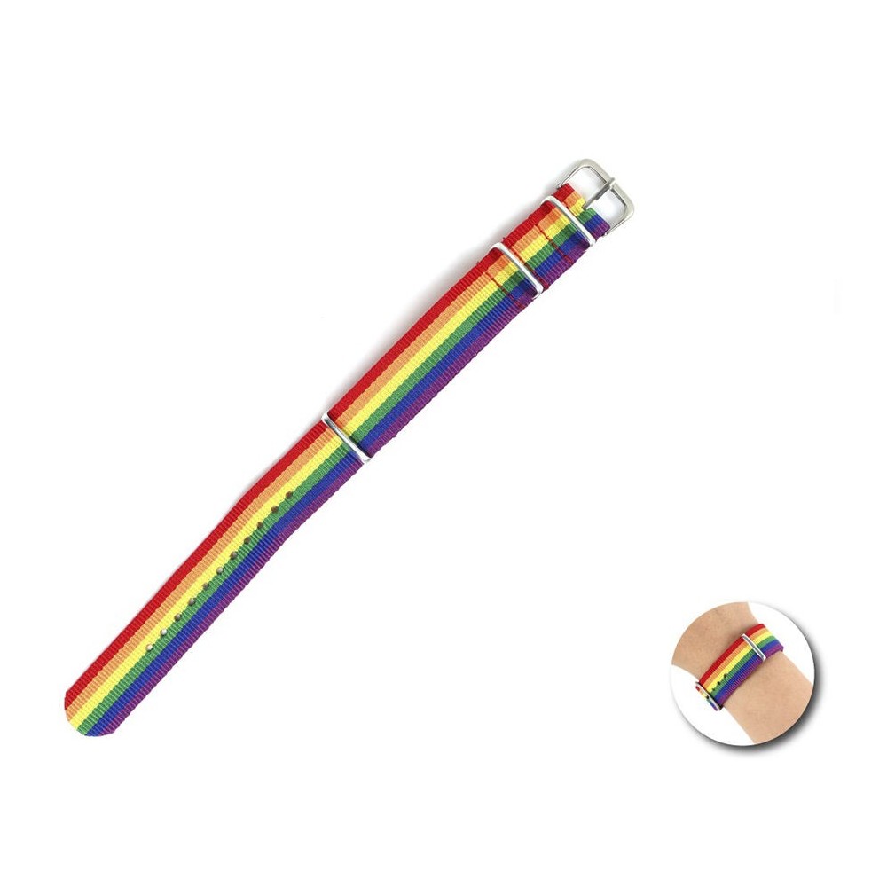 FIERTÉ - BRACELET DRAPEAU ARC-EN-CIEL