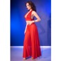 CHILIROSE - CR 4857 RED TOP AND PANTS SET SIZE S