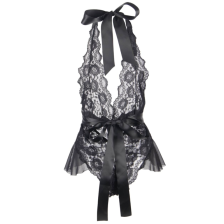 QUEEN LINGERIE - TEDDY BASSO IN PIZZO L/XL