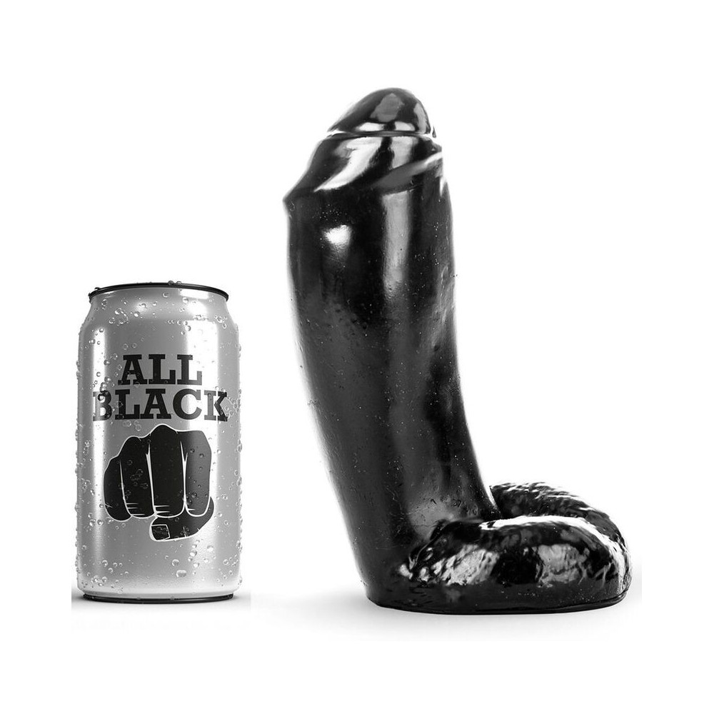 ALL BLACK - DILDO REALISTIC 18 CM