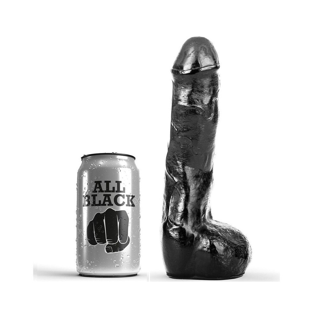 ALL BLACK - PENE ANALE REALISTICO 20 CM