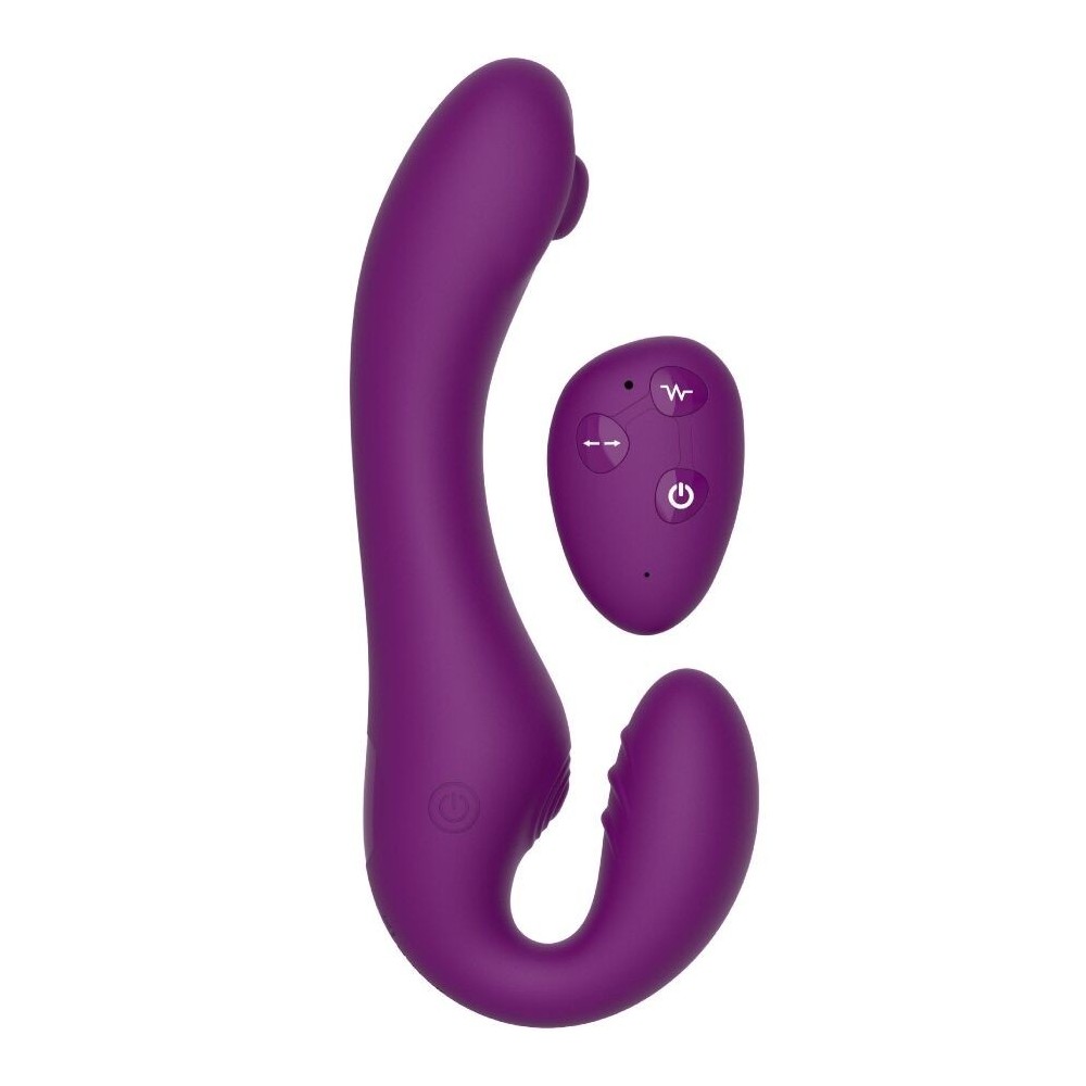 XOCOON - VIBRATEUR SANS STRAPLESS 2 EN 1 AVEC TÉLÉCOMMANDE VIOLET