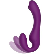 XOCOON - VIBRATORE 2 IN 1 STRAPLESS STRAP-ON CON TELECOMANDO VIOLA