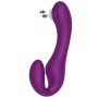 XOCOON - VIBRADOR STRAP-ON 2 EM 1 SEM ALÇAS COM CONTROLE REMOTO ROXO