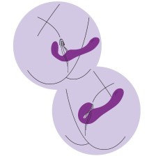 XOCOON - 2 IN 1 STRAPLESS STRAP-ON VIBRATOR WITH REMOTE CONTROL PURPLE