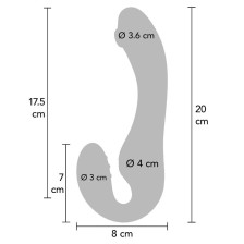 XOCOON - VIBRADOR STRAP-ON 2 EM 1 SEM ALÇAS COM CONTROLE REMOTO ROXO