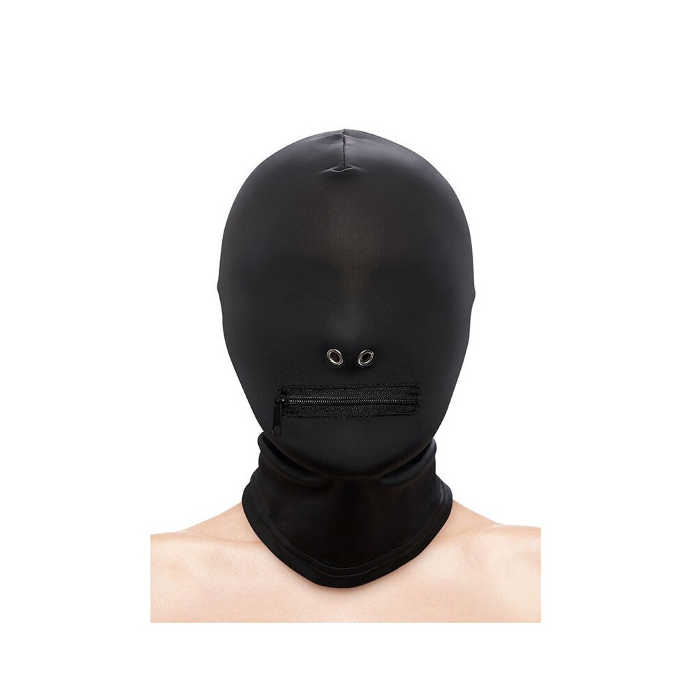 NS NOVELTIES - FETISH & FASHION CAGOULE FERMÉE À FERMETURE ÉCLAIR NYLON NOIR