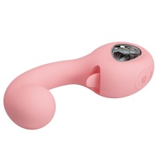 PRETTY LOVE - ERYNNYES VIBRATEUR POINT G + STIMULATEUR DE CLITORIS 10 VIBRATIONS ROSE