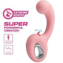 PRETTY LOVE - ERYNNYES VIBRATEUR POINT G + STIMULATEUR DE CLITORIS 10 VIBRATIONS ROSE