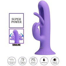 PRETTY LOVE - VIBRATORE CONIGLIO KILLMOULIS 12 MODALITÀ DI VIBRAZIONE VIOLA