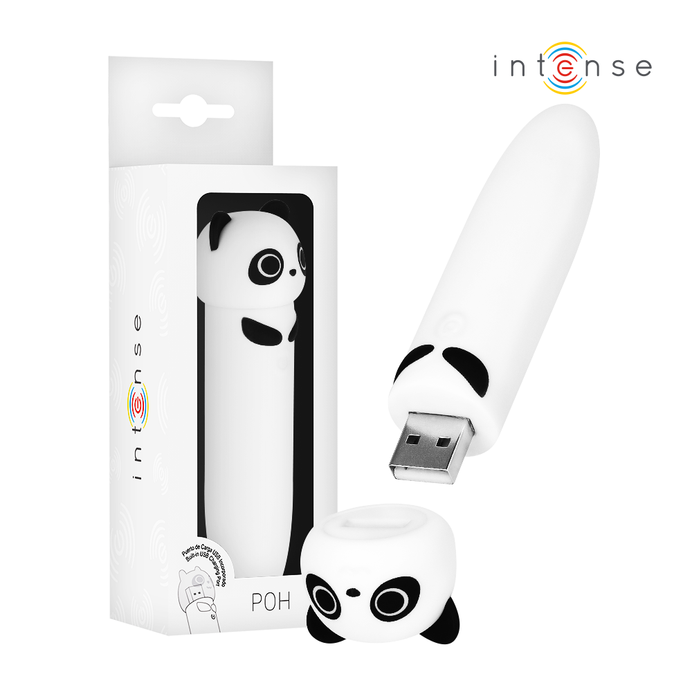 INTENSE - POH PANDA VIBRIERENDER BULLET, USB WIEDERAUFLADBAR, 10 X 2,2 CM