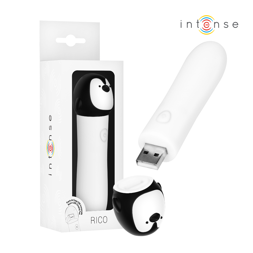 INTENSE - RICO VIBRATING BULLET PENGUIN USB RECHARGEABLE 10 X 2.2 CM