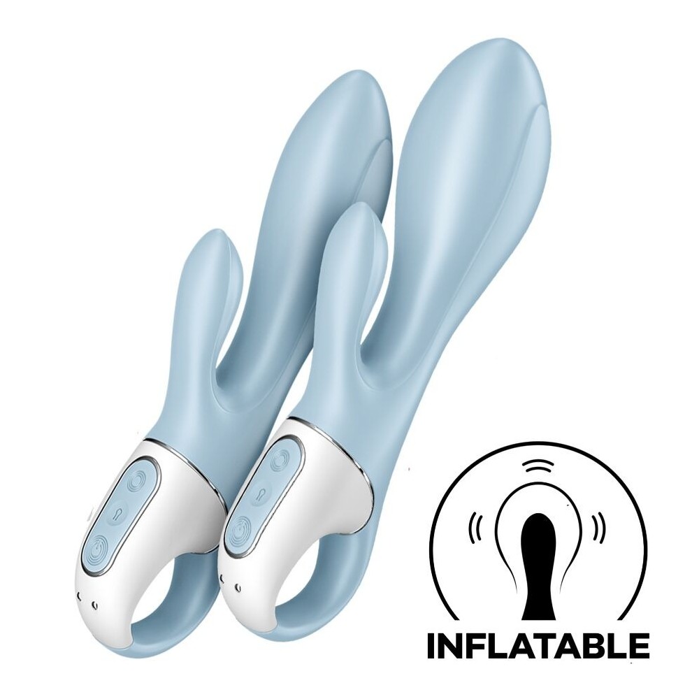 SATISFYER - AIR PUMP BUNNY 1 VIBRATORE GONFIABILE CONIGLIO BLU