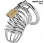 ADDICTED TOYS LOCKED - GAIOLA DE PÊNIS DE METAL COM CÉLULA DE FERRO TAMANHO M