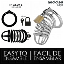 ADDICTED TOYS LOCKED - GABBIA PER PENE IN METALLO IRON CELL TAGLIA M
