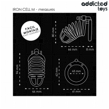 ADDICTED TOYS LOCKED - IRON CELL METALL-PENISKÄFIG GRÖSSE M