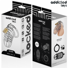 ADDICTED TOYS LOCKED - GABBIA PER PENE IN METALLO IRON CELL TAGLIA M
