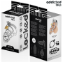 ADDICTED TOYS LOCKED - SILBERNER PENISKÄFIG AUS METALL, GRÖSSE S
