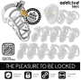 ADDICTED TOYS LOCKED - CAGE À PÉNIS EN MÉTAL AVEC VERROU ARGENT TAILLE S