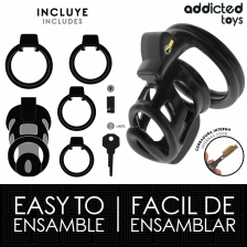 ADDICTED TOYS LOCKED - CAGE À PÉNIS GILDEN CAGE 8,5 CM