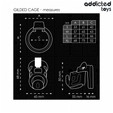 ADDICTED TOYS LOCKED - GAIOLA GILDEN GAIOLA PARA PÊNIS 8,5 CM