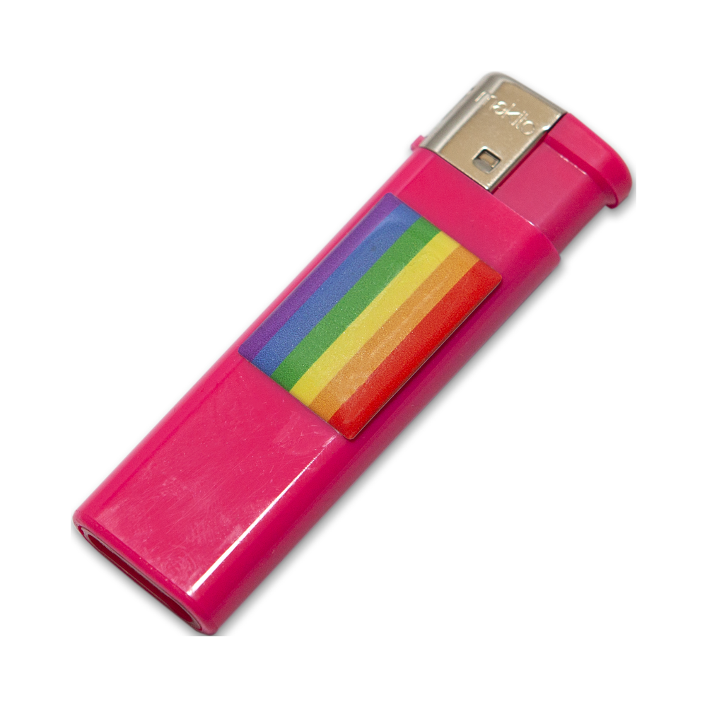 PRIDE - BRIQUET FUSCIA AVEC DRAPEAU LGBT